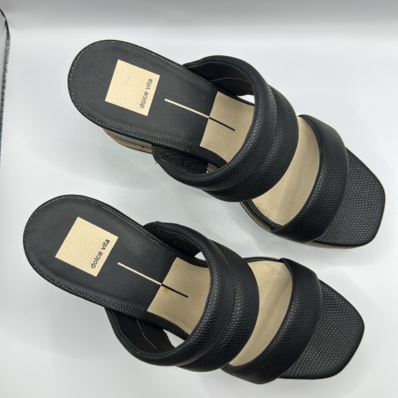 NWOB DOLCE VITA OSIRIS BLACK LIZARD EMBOSSED STELLA Size 9 - Picture 6 of 8